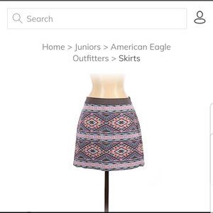 American Eagle Tribal Print Skirt